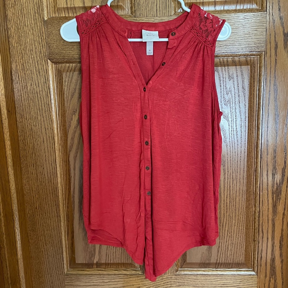 🦋 3 for $10 🦋 Red Button-Down Blouse